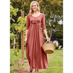 Matilda Jane Country Drive cotton maxi dress Joanna Gaines collab mauve